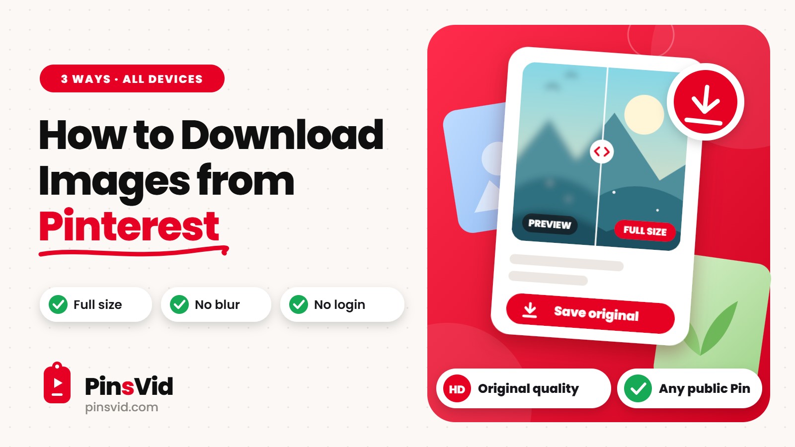 How to download images from Pinterest in full size on iPhone, Android and PC
